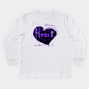 HEART FOLLOW V/W Kids Long Sleeve T-Shirt